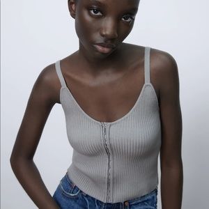 Zara knit corset top